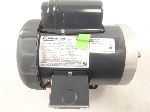Marathon F133 Electric Motor 3/4 HP 1800 Rpm 1PH 115/208-230 Volt 56C Frame - Picture 2 of 5