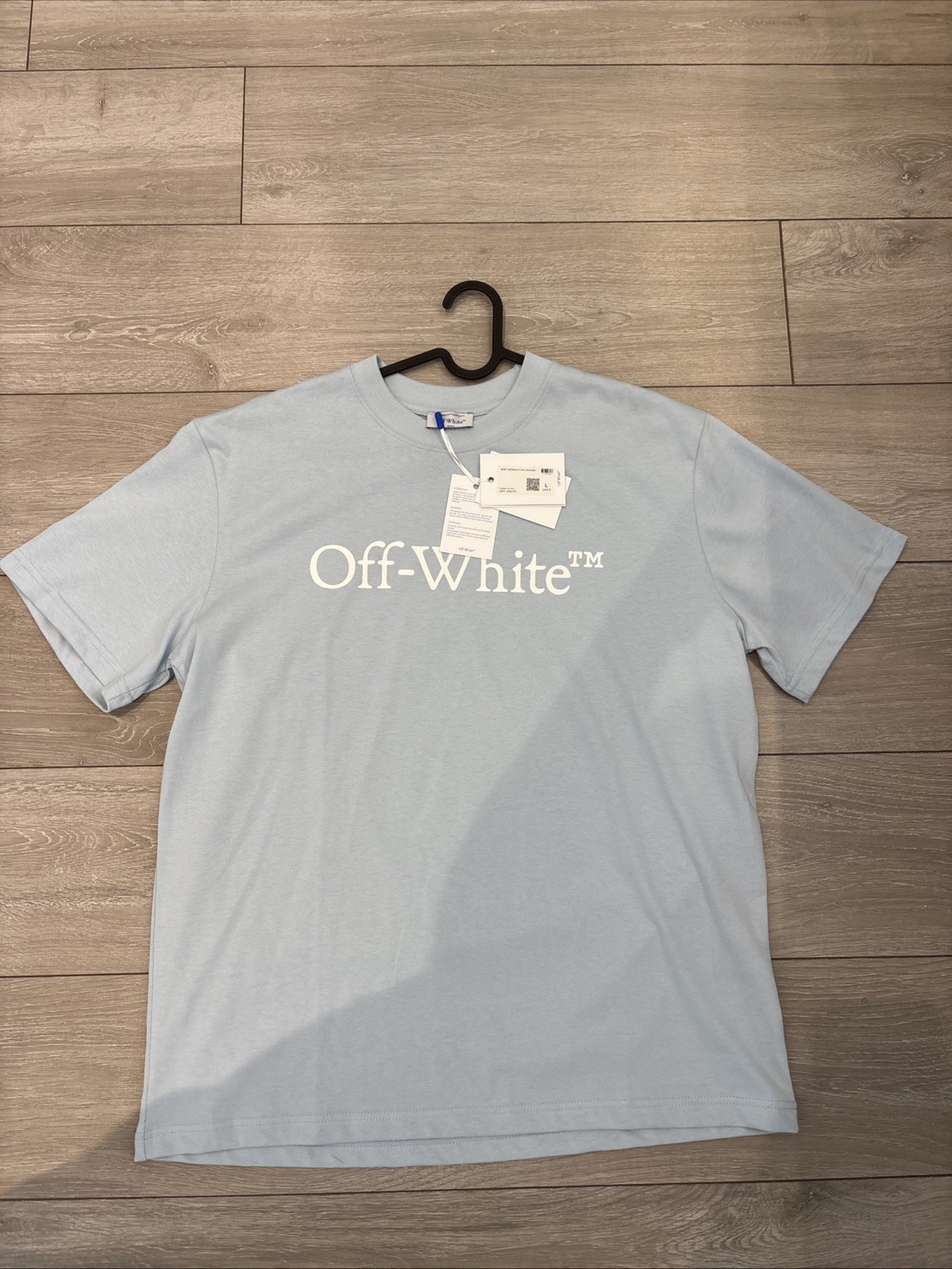 Off White Light Blue Large T-Shirt Brand New With Tags RRP£249 image 2