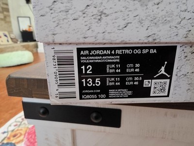 Jordan Nigel Sylvester Air Jordan 4 Retro OG SP Brick After Brick US Men s 12