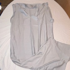 Light Gray Sleeveless Top and Pants Set for Women, 2 Piece Solid Outfit