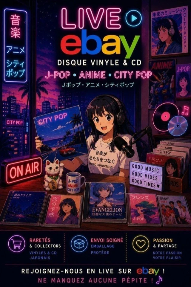 Live Spécial City Pop, J-Pop & Anime - Vinyl & CD Japan 🇯🇵 PDD 1€ 🤪🔥