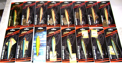 16 SALMO WHITEFISH LURES DISCONTINUED SW13 HUGE LOT MUSKY PIKE WALLEYE STRIPER