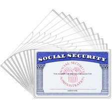 6 Pack Card Protector Social Security, Medicare,Credit  Driver's License Sleeve