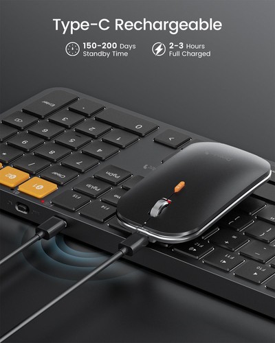 Tastiera e Mouse Bluetooth Retroilluminati per Mac, KM100-A Multi-Dispositivo Wireless K... - Foto 5 di 7