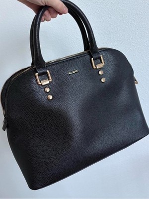 black aldo handbag galilini done satchel handbag with gold details