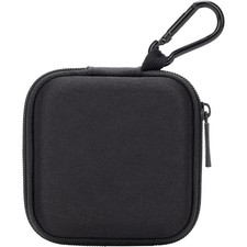 Mini Portable Hard Shell Square Earbuds Case with Carabiner for Wired Wireless