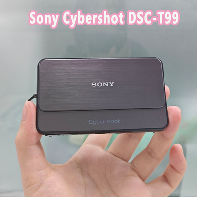 Sony Cybershot Digital Camera DSC-T99 Black 14.1MP W/ Charger