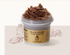 Máscara de azúcar negra SKINFOOD lavado 100 g exfoliante para una piel suave y brillante EE. UU.
