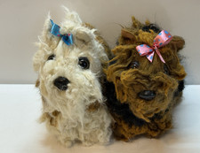 Vntg YORKSHIRE TERRIER Male  Female Dan Dee Dogs Plush Puppies Stuffed Animals