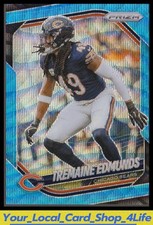 2025 Panini Prizm Blue Wave #245 Tremaine Edmunds #/230 Chicago Bears