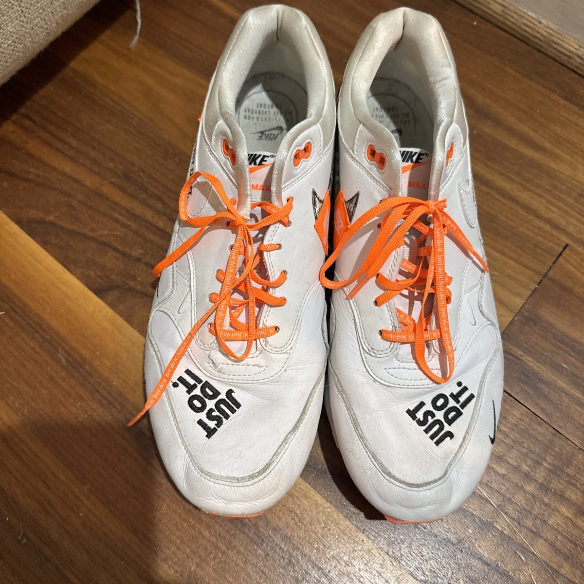 Nike Air Max 1 Just Do It White Orange Men’s Size 11 Sneakers 917691-100 Nike Air Max 1 Just Do It Pack White Sneaker 917691-100  main image 4