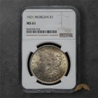 1921 Morgan Silver Dollar $1 - NGC MS61 - Philadelphia