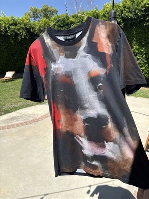 Givenchy Paris Black 100% Cotton Digital Doberman T Shirt Size L