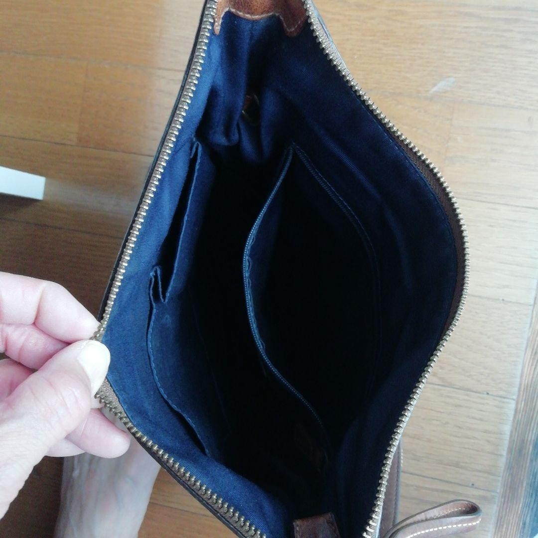 COACH Patchwork Adjustable Shoulder Bag Blue x Br… - image 3