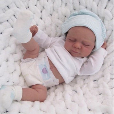 18'' Reborn Baby Dolls Silicone Full Body Vinyl Boy Asleep Realistic Newborn Doll
