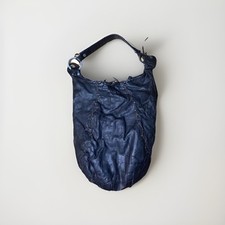 Caterina Lucchi Hobo in pelle marrone invecchiata spalla artigianale italiana Y2K
