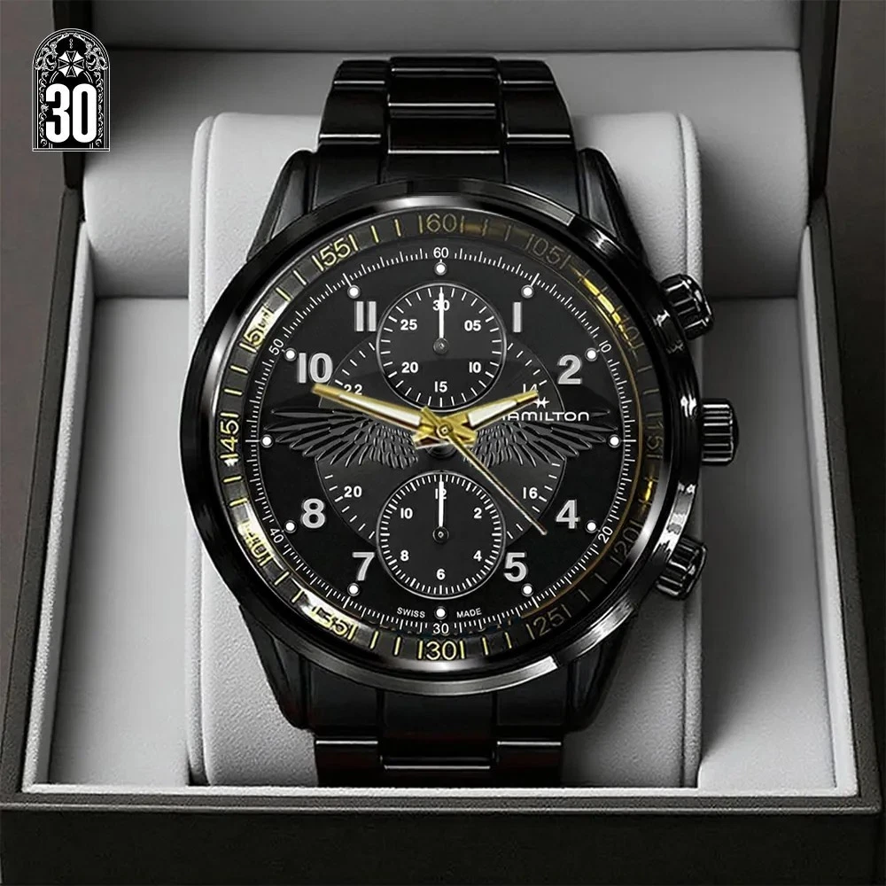 Resident Evil Requiem x Leon Scott Kennedy Black Stainless Steel Watch