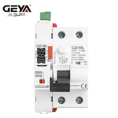 GEYA Self Reclosing Circuit Breaker 2P 40A RCCB Digital Display Time10s 60s 300s