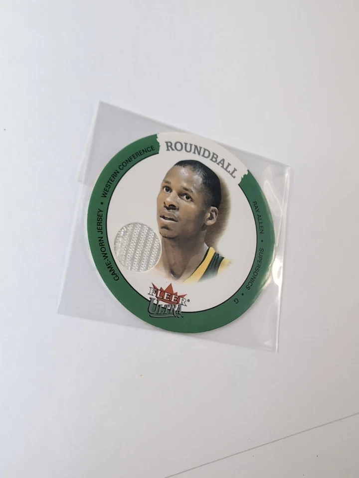 2003-04 Fleer Ultra Roundball Jersey Ray Allen #D-RA HOF - Image 4 of 4