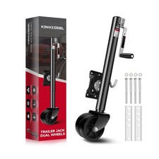 Trailer Jack 2000 lbs with 6" Dual Wheels-Heavy Duty for 15.7" Lift-RV Boat T...