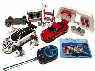 Playmobil Porsche 911 GT3 Cup #9225 & Carrera S RC Cars Lot Untested