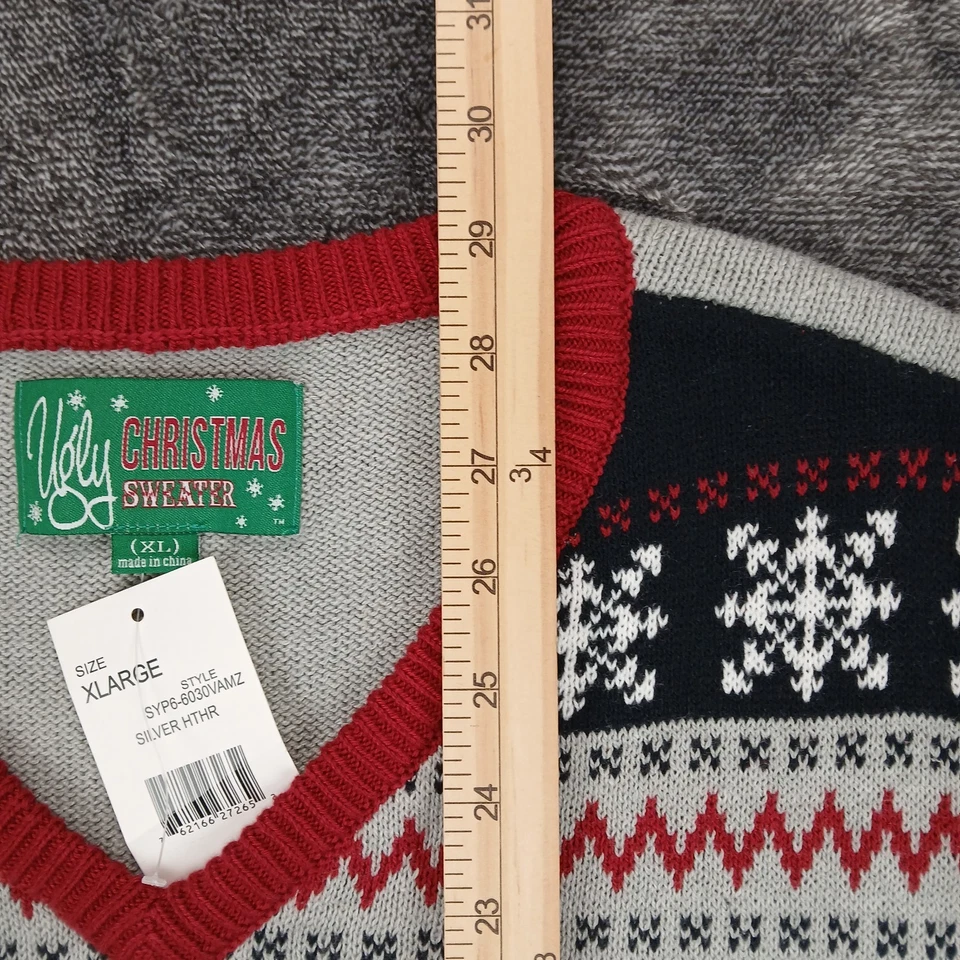 Feo Navidad Suéter Chaleco Adulto XL Cumpleaños Niño Jesús Retro Vacaciones Navidad Nuevo Foto 4 de 4