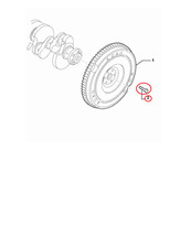 Flywheel Bolt Engine Fiat Punto - Alfa Mito - Giulietta Genuine 55209531