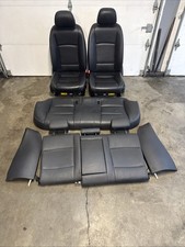 2011-2016 Bmw F10 Stitched Leather Seats Black Set Front Rear Used Oem