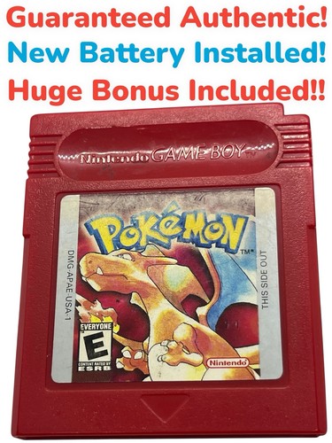 Pokémon Version Rouge (Red) Sur Game Boy, Authentique, Cartouche EUR Avec Sauvegarde Qui Fonctionne