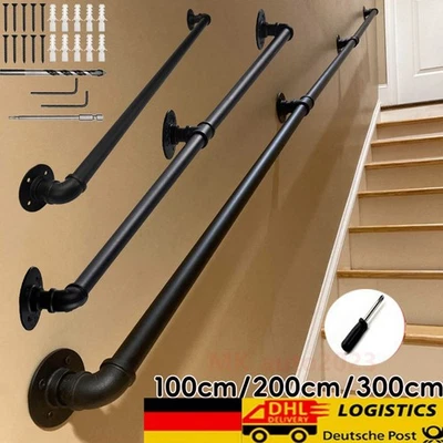 CP-AUTO 100 - 300cm Handlauf Treppengeländer Geländer Wandhandlauf Wasserrohr Handlauf