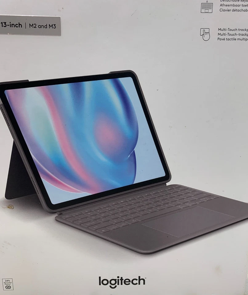 FAULTY Logitech Combo Touch Keyboard Case Apple iPad Air 13" M2 & M3 - Image 3 of 4