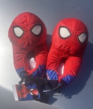 Marvel Spiderman Toddler Boys Size 5-6 Plush Slippers
