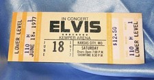 Rare ELVIS IN CONCERT Ticket- Yellow JUNE 18 1977' MINT- Unused & Bonus Items🎵