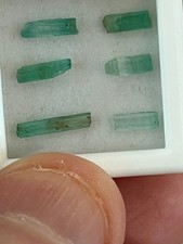 6pc Set Natural Rough Colombian Emeralds 1.55TCW Perfect for Arts Crafts Jewelry