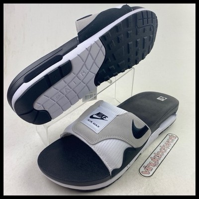 Nike Air Max 1 Slide Sandals Men's Size 16 Black Gray White DH0295