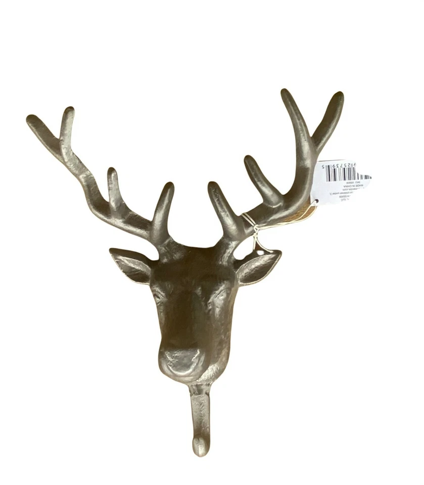 鹿头鹿角小屋旅馆男人洞穴壁钩铸铁CBK家用 — 第 4/4 张图片