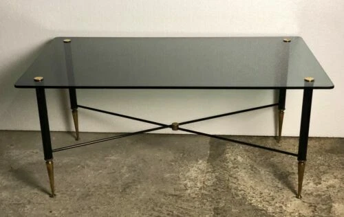Tables du XXe siècle 1970 rectangulaire en verre