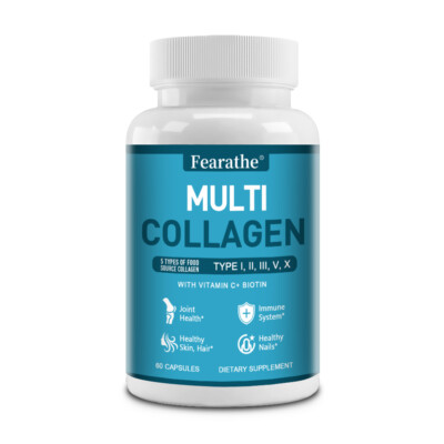 MULTI COLLAGEN 5 TYPES OF FOOD COLLAGEN TYPE I, I, II, V, X WITH VITAMIN+BIOTIN