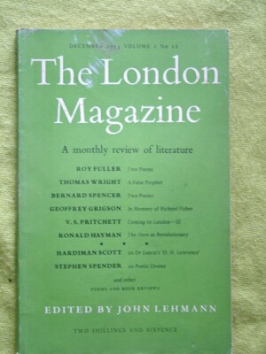 THE LONDON MAGAZINE / 1955 VOL 2 #12 / ROY FULLER / THOMAS WRIGHT
