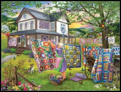 Grandma's Quilts - DIY Chart Counted Cross Stitch Patterns Needlework DMC Color