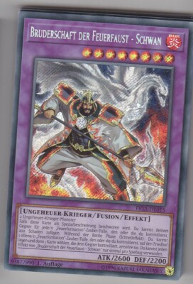 Yu-GI-OH Bruderschaft der Feuerfaust Schwan Secret Rare FIGA-DE015 NEU!