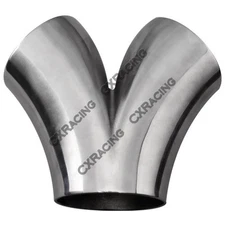 CXR Cast 304 Stainless Steel 3" Y Pipe Merge Joint Collector Tube for Header
