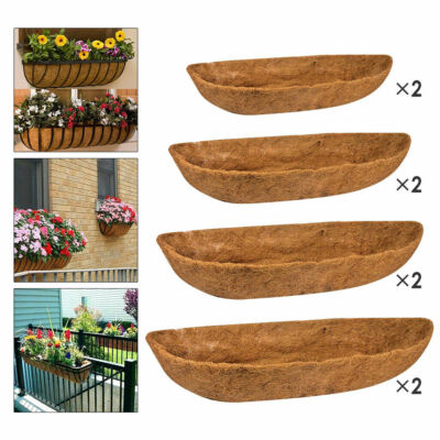 2Pcs 24''/30''/36''/48  Trough Coco Coconut Fiber Replacement Liners for Window Box