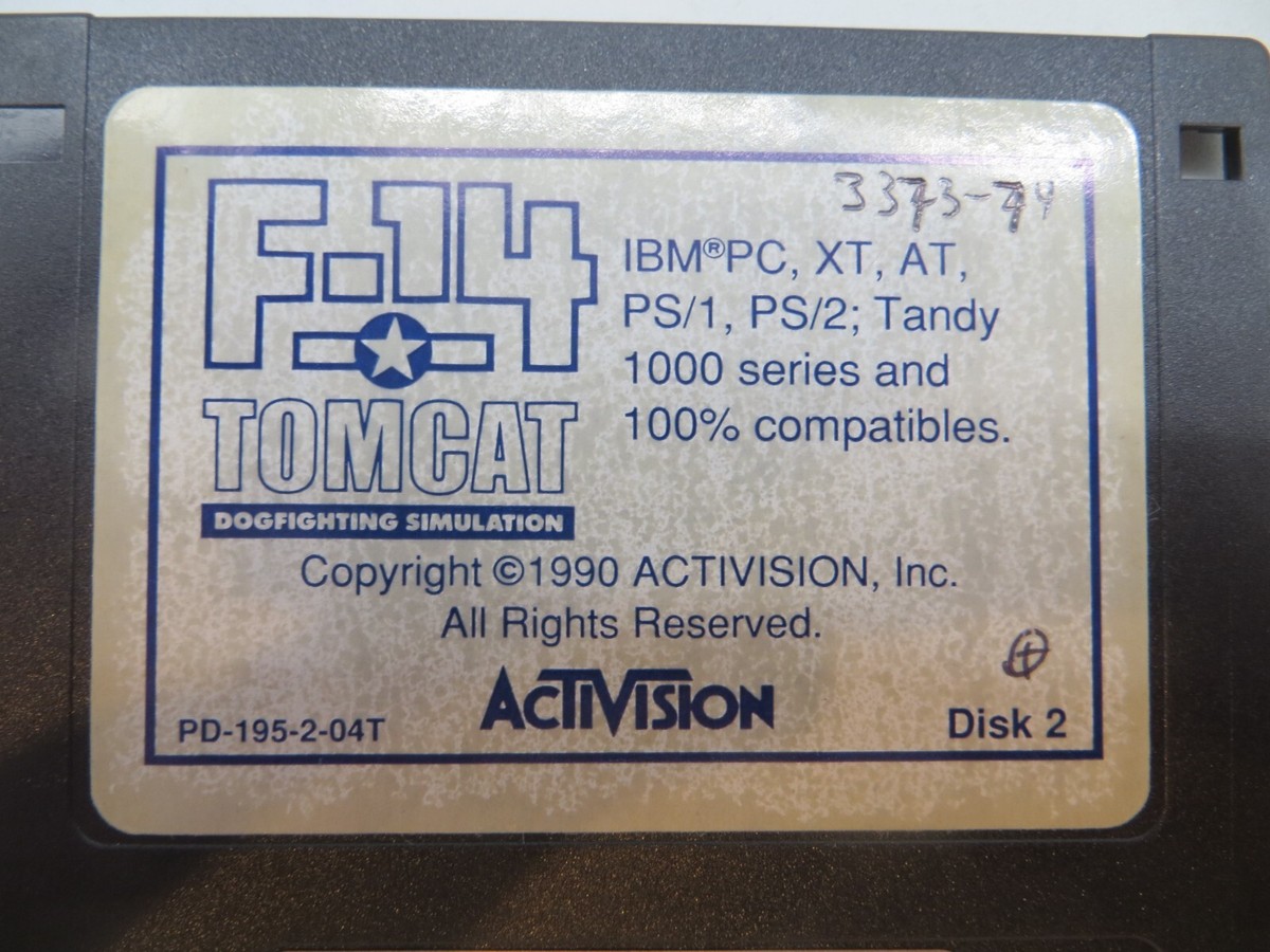 Jeu F-14 Tomcat Dogfighting Simulation BIG BOX - IBM Disque 3,5" - Neuf Sous Blister - Simulation De Combat Aérien
