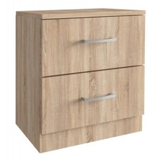 Comodino Rovere 2 Cassetti Camera da Letto Moderno Cameretta Bambini in Legno