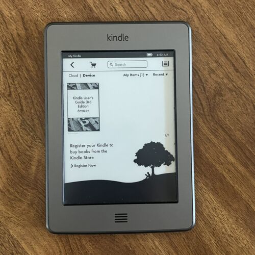 Amazon Kindle Touch 4th Gen D01200, Silver/Grey, WiFi, 6” Display EReader Tested