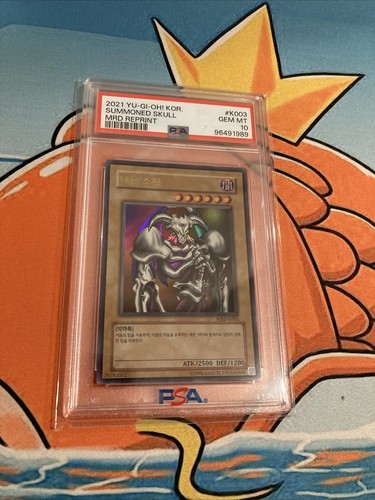 PSA 10 - Gem Mint - Metal Raiders MRD YUIGOH Ultra Rare Summoned Skull Korean - Picture 2 of 4