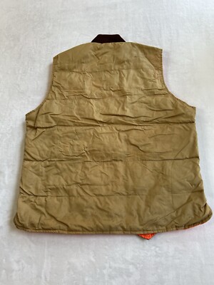Gilet De Chasse Vintage K Mart Orange/tan Taille M - Années 70/80 Avec Poche à Gibier