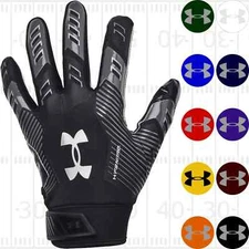 Football Gloves Under Armour F9 Nitro Mens w Sticky Gluegrip - Free Shipping