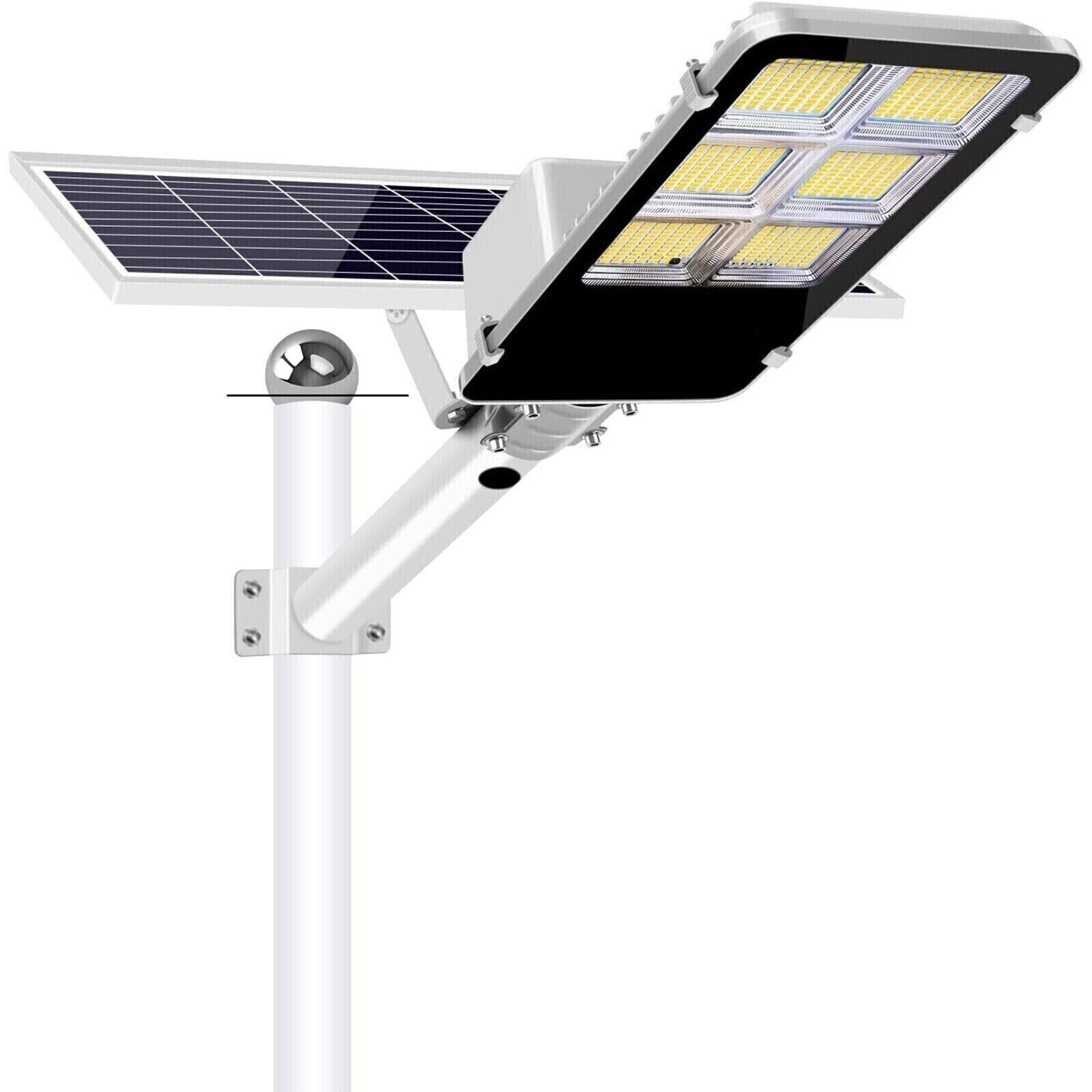 Faro LED Solare 400W Professionale IP65 | Lampione da Esterno con Sensore